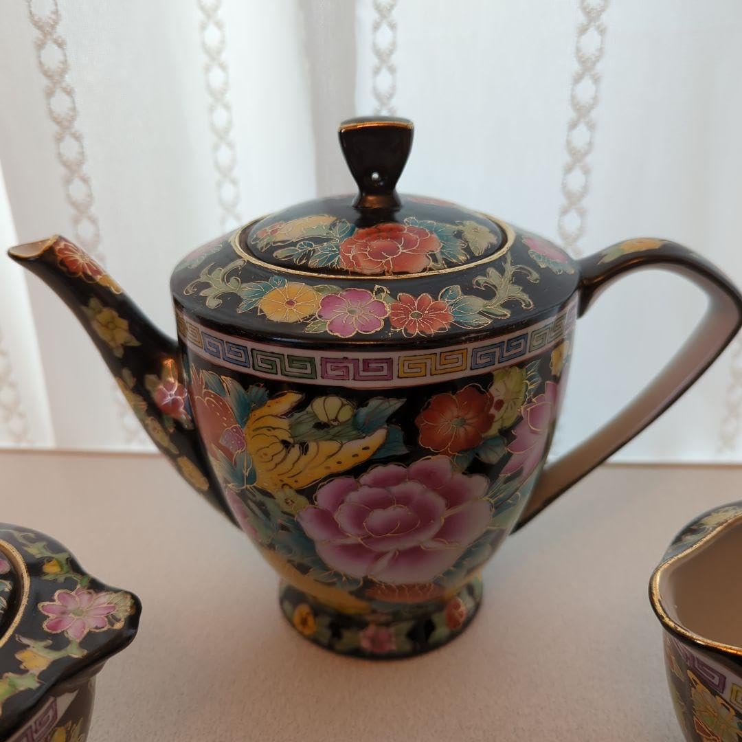 Amazon.co.jp: 景徳鎮 中国茶器セット 十錦手 コーヒーカップ